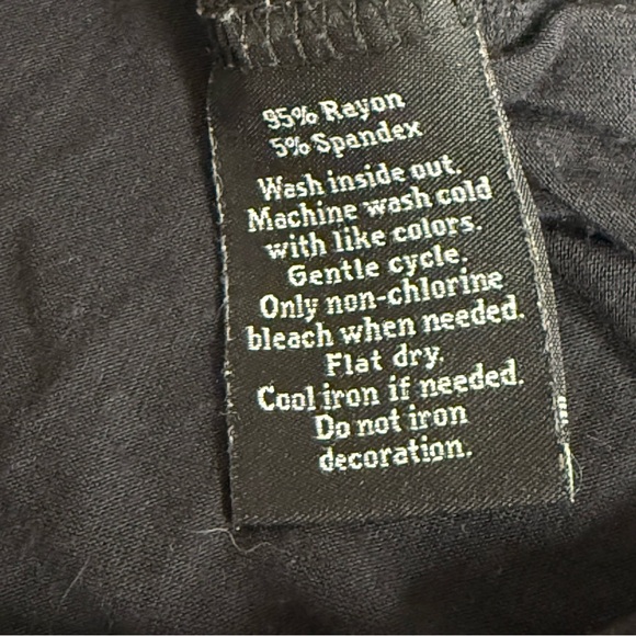 Rock & Republic Americana Eagle Graphic Raglan Tee Black White USA Stars XL - Picture 8 of 9